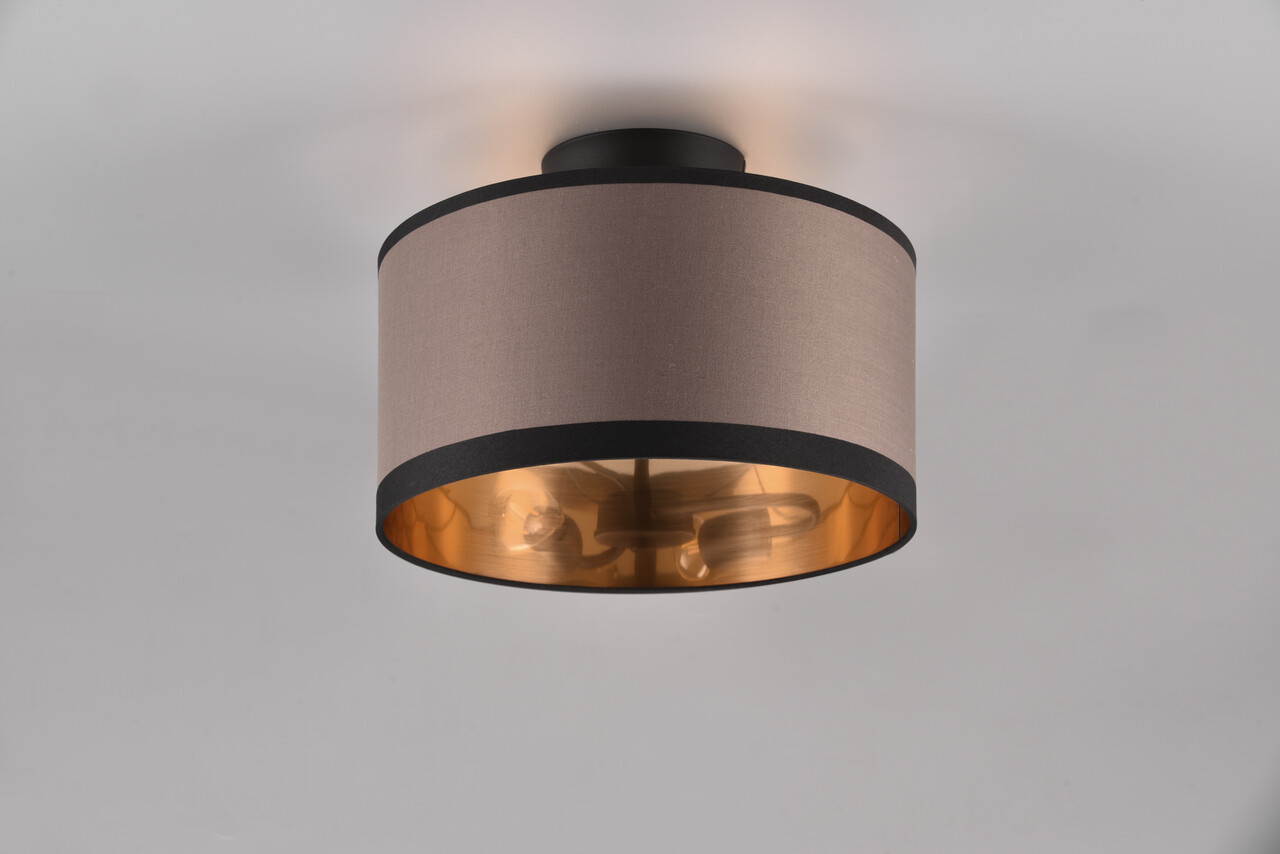 Plafoniera Davos, RL, 30x22 cm, 28W, 2x E14, metal, negru mat/taupe - imagine 5